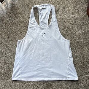 Gymshark White Racerback Tank Top